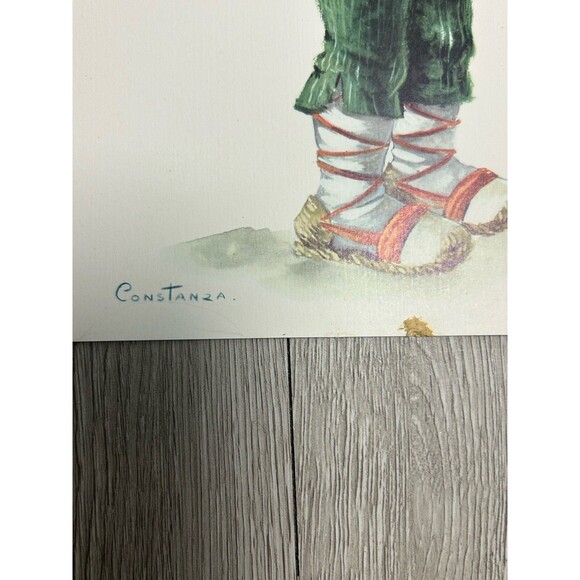 Set Of 2 Vintage Constanza Prints Child With Lamb & Child With Shoes MCM Spain - Picture 4 of 13